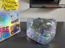 Holographic Ribbon Ice Cube Squishy Closes 10.1