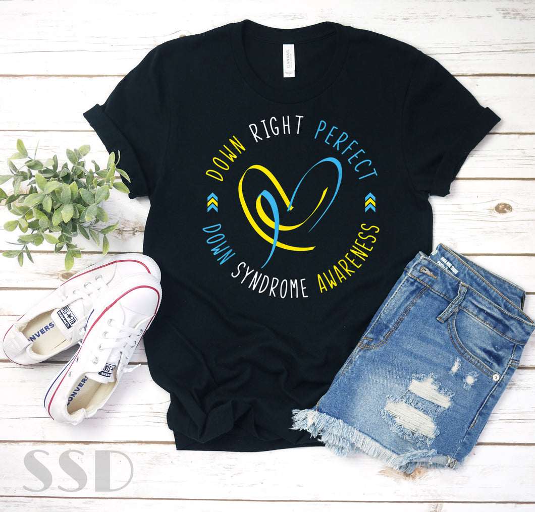Down Right Perfect Down Syndrome T-shirt