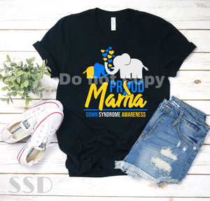 Proud Mama Elephant Down Syndrome T-shirt