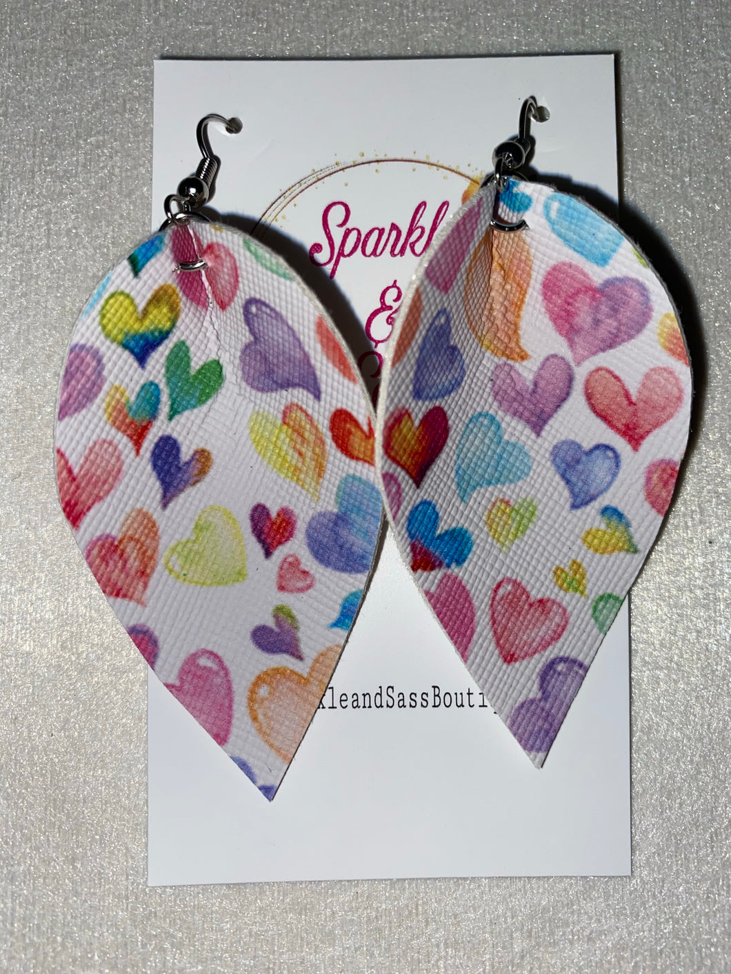Heart Water Color Earrings