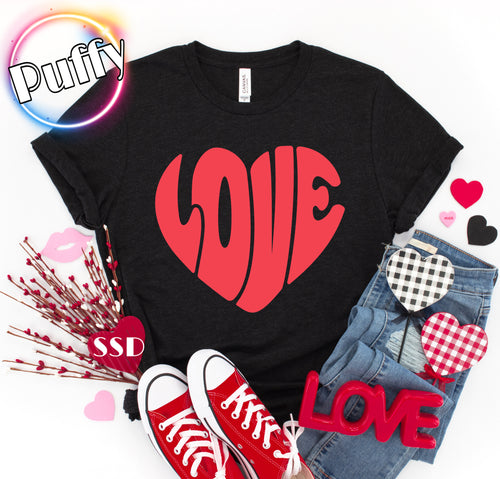 Puffy Love Heart Transfer