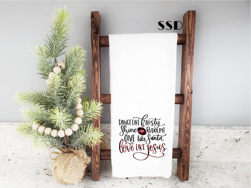 Dance Like Frosty Love Like Jesus Towel/Pot Holder Transfer