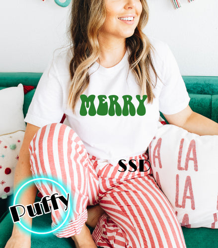 Puffy Green Merry Transfer