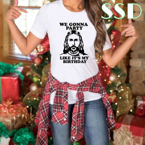 Jesus Christmas Party Like It’s My Birthday Transfer