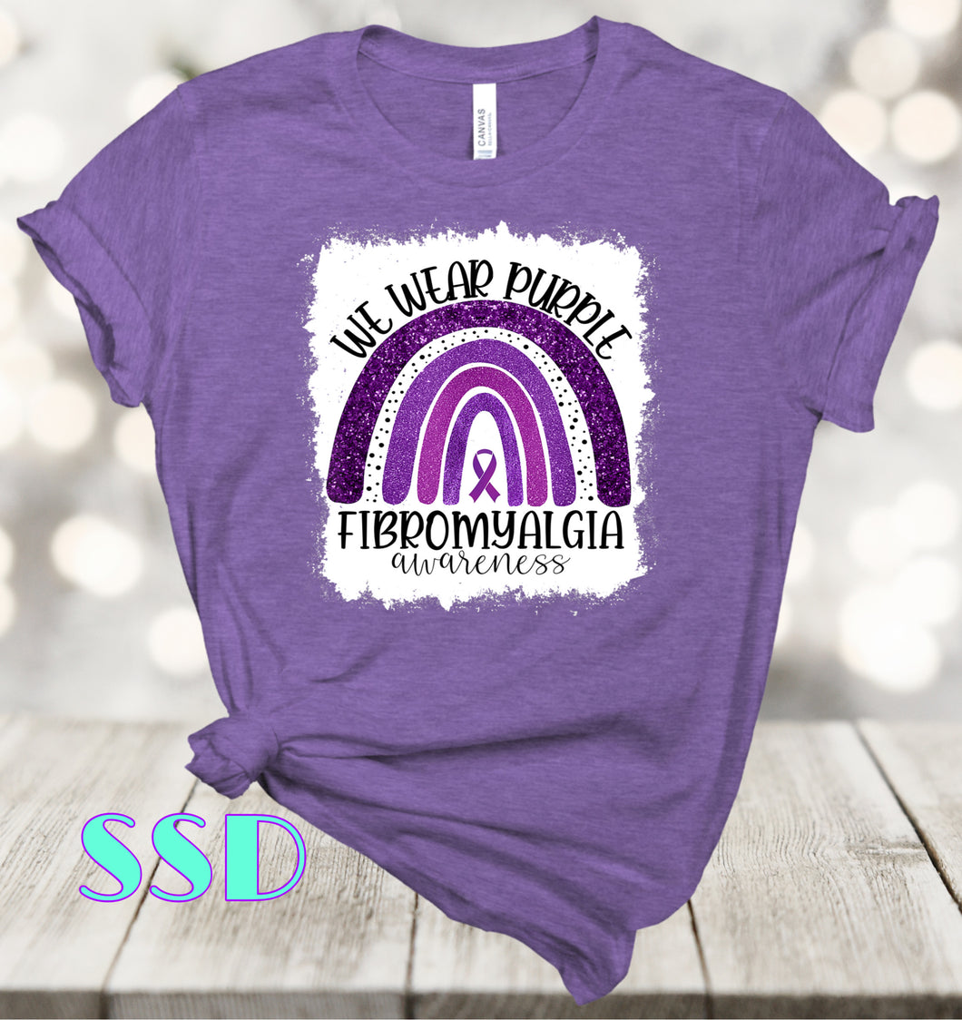We Wear Purple Fibromyalgia w/ Bleach Spot Transfer