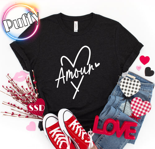Puffy Amour Heart Transfer