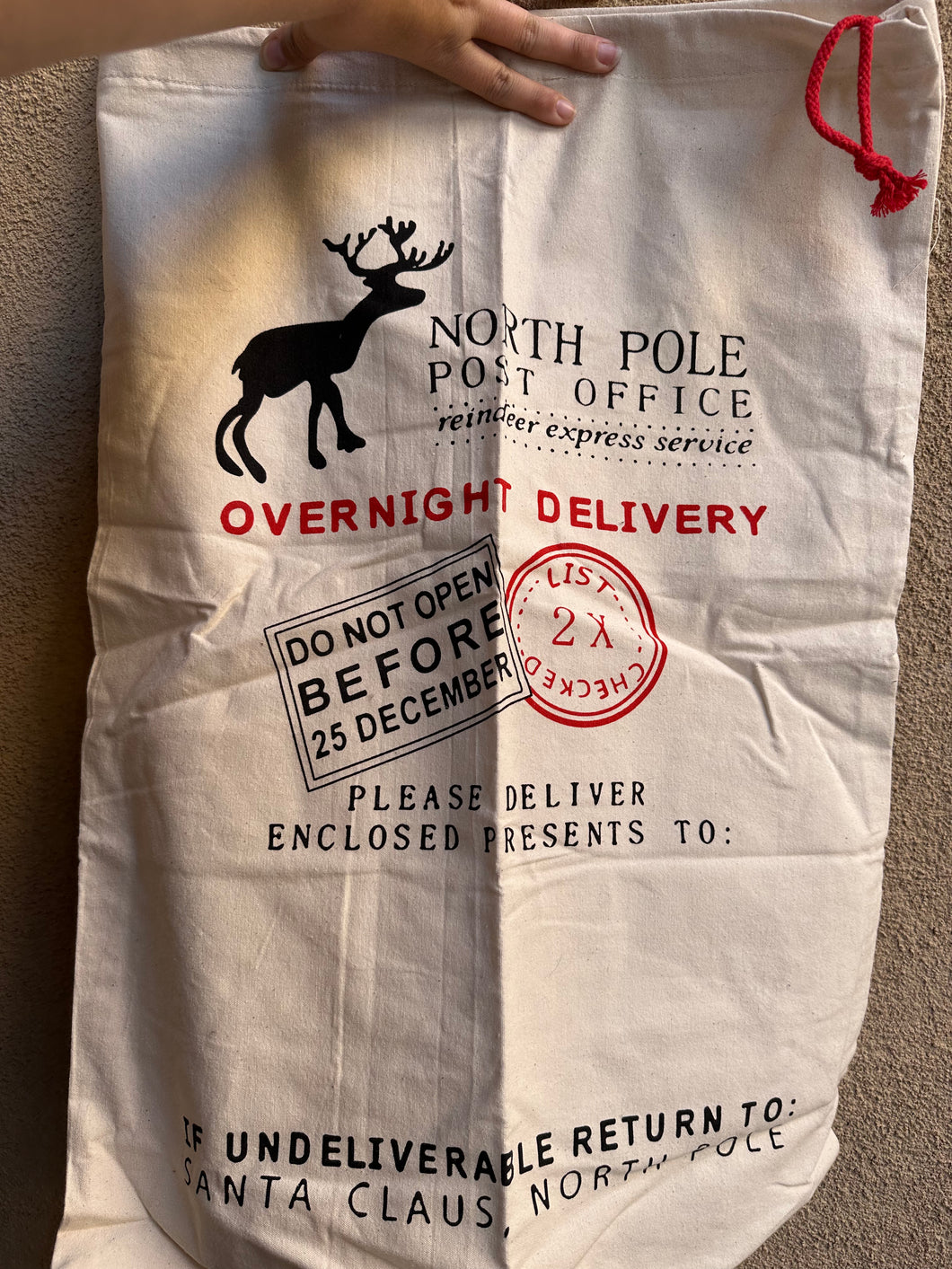 Blank North Pole Bags For Customization
